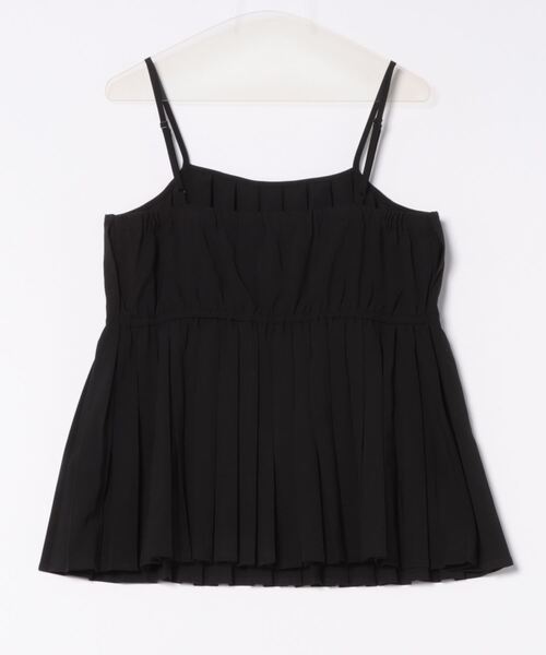 STYLEBLOCK（スタイルブロック）の「ツイルプリーツキャミトップス（シャツ/ブラウス・レディース・ダークブラウン/オリーブ/ブラック/チャコールグレー・M）」の5枚目の写真
