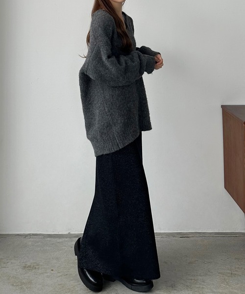callautia(カラウティア)の「ラメニットペンシルスカート(スカート・レディース・ブラック/チャコール/モカ・SMALL/MEDIUM/LARGE)」の8枚目の写真