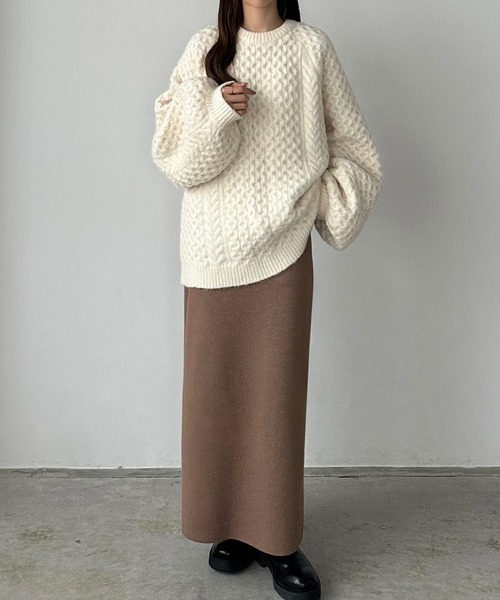 callautia(カラウティア)の「ラメニットペンシルスカート(スカート・レディース・ブラック/チャコール/モカ・SMALL/MEDIUM/LARGE)」の19枚目の写真