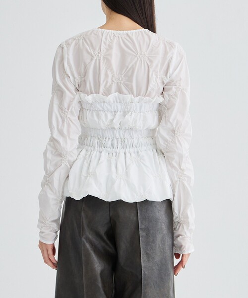 HOUGA（ホウガ）の「【HOUGA/ホウガ】dearly bustier/シャーリングビスチェ（ベスト・レディース・カーキ/ホワイト・FREE）」の13枚目の写真