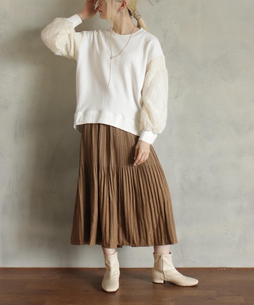 【セール】異素材バルーン袖T（Tシャツ/カットソー）｜kese-moi（ケセモイ）