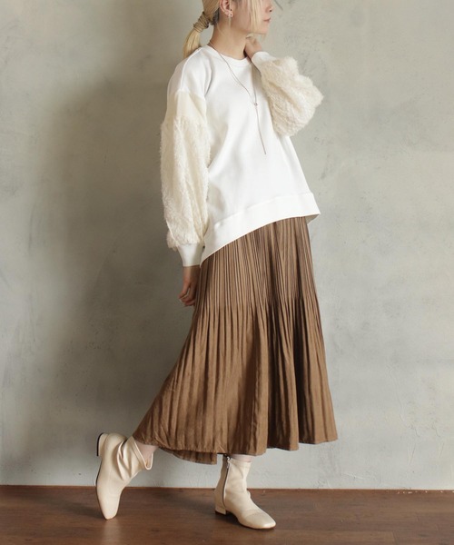 【セール】異素材バルーン袖T（Tシャツ/カットソー）｜kese-moi（ケセモイ）