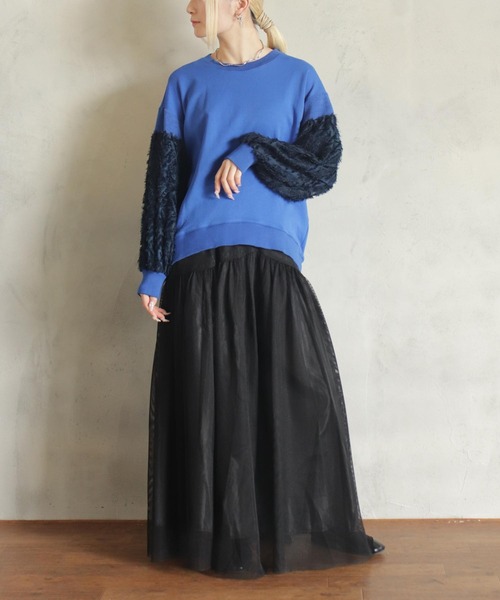 【セール】異素材バルーン袖T（Tシャツ/カットソー）｜kese-moi（ケセモイ）