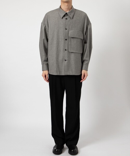 お値下げしました　ethosens ジャガードシャツ ETHOSENS（エトセンス）の「SHIFT COLLAR COAT SHIRT（シャツ/ブラウス