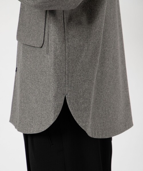 ETHOSENS（エトセンス）の「【ETHOSENS/エトセンス】Flannei loose-fit shirt（シャツ/ブラウス・メンズ・ブラック/ライトグレー・2/1）」の13枚目の写真