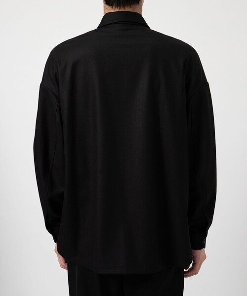 ETHOSENS（エトセンス）の「【ETHOSENS/エトセンス】Flannei loose-fit shirt（シャツ/ブラウス・メンズ・ブラック/ライトグレー・2/1）」の7枚目の写真