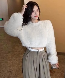 シャギーニットレディース 韓国風セーター