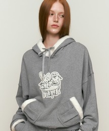 KIRSH WITTY BUNNY GRAPHIC FUR HOODIE キルシー ウィティーバニー グラフィック ファー フーディー
