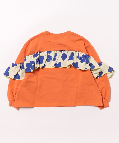 CALMIA(カルミア)の「フラワープリントバックフリルトレーナー(スウェット・キッズ・オフホワイト/オレンジ/パープル・150/140/130/120/110/100/95/90/80)」の17枚目の写真