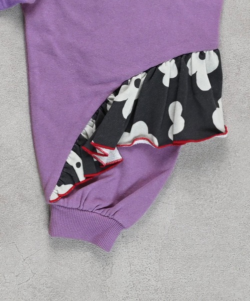 CALMIA(カルミア)の「フラワープリントバックフリルトレーナー(スウェット・キッズ・オフホワイト/オレンジ/パープル・150/140/130/120/110/100/95/90/80)」の13枚目の写真