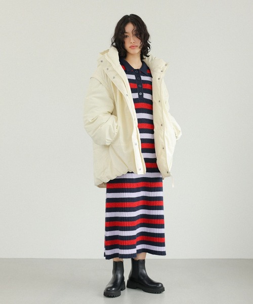 LEPSIM（レプシィム）の「7ゲージアソート長袖ワンピース　133389（ワンピース・レディース・ブラック/マルチ/チャコールグレー・FREE）」の13枚目の写真