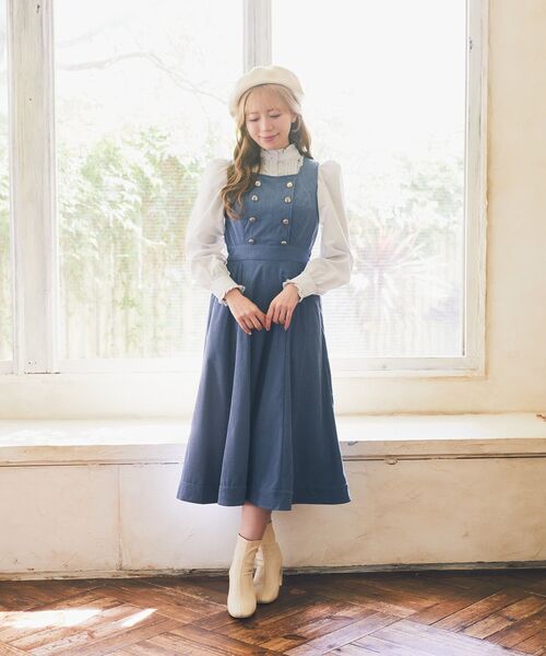 Areeam（アリーム）の「コーデュロイジャンバースカート（ジャンパースカート・レディース・ダークグリーン/ブルー系その他7・FREE）」の2枚目の写真