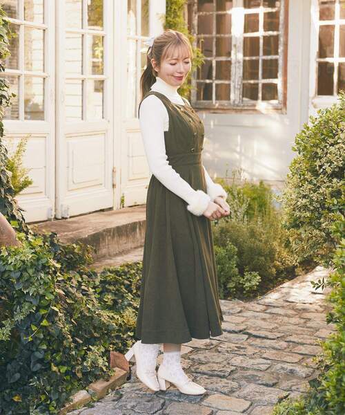 Areeam（アリーム）の「コーデュロイジャンバースカート（ジャンパースカート・レディース・ダークグリーン/ブルー系その他7・FREE）」の6枚目の写真