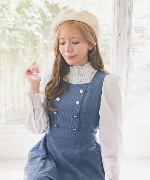 Areeam（アリーム）の「コーデュロイジャンバースカート（ジャンパースカート・レディース・ダークグリーン/ブルー系その他7・FREE）」の3枚目の写真