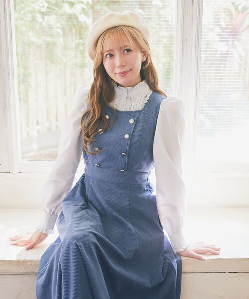 Areeam（アリーム）の「コーデュロイジャンバースカート（ジャンパースカート・レディース・ダークグリーン/ブルー系その他7・FREE）」の13枚目の写真