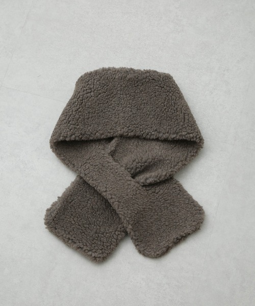 ORCIVAL(オーシバル)の「ORCIVAL/BOA MUFFLER(マフラー・レディース・カーキブラウン/アイボリー・FREE)」の7枚目の写真