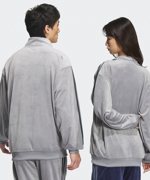 adidas Originals｜ベロア ルーズフィット トラック ジャケット