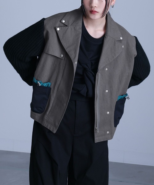 『ポケットデザインブルゾン』（ブルゾン）｜kOhAKU（コハク）
