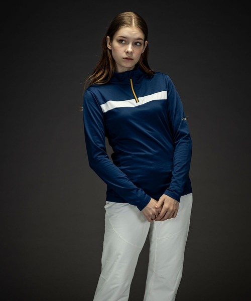 phenix(フェニックス)の「phenix(フェニックス)Gold Accent 1/2 Zip Tee ゴールドアクセントWs1/2ジップティー/Middle レディース/スキーウェア/インナー(その他トップス・レディース・ブラック/ターコイズブルー/ネイビー/コーラル/ホワイト・S/M/L)」の3枚目の写真