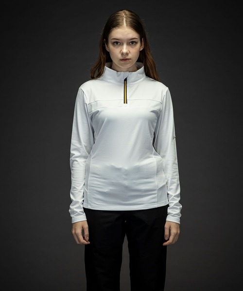 phenix(フェニックス)の「phenix(フェニックス)Gold Accent 1/2 Zip Tee ゴールドアクセントWs1/2ジップティー/Middle レディース/スキーウェア/インナー(その他トップス・レディース・ブラック/ターコイズブルー/ネイビー/コーラル/ホワイト・S/M/L)」の2枚目の写真
