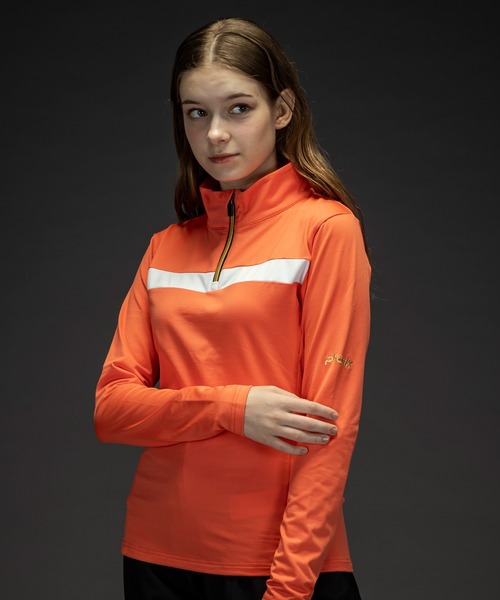 phenix(フェニックス)の「phenix(フェニックス)Gold Accent 1/2 Zip Tee ゴールドアクセントWs1/2ジップティー/Middle レディース/スキーウェア/インナー(その他トップス・レディース・ブラック/ターコイズブルー/ネイビー/コーラル/ホワイト・S/M/L)」の5枚目の写真