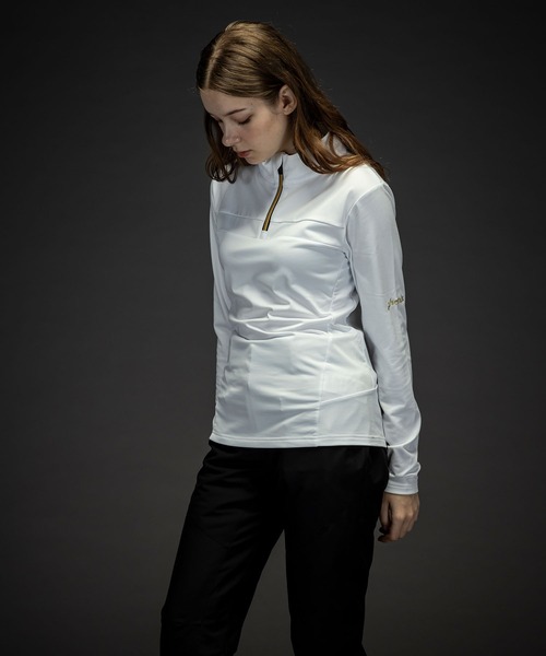 phenix(フェニックス)の「phenix(フェニックス)Gold Accent 1/2 Zip Tee ゴールドアクセントWs1/2ジップティー/Middle レディース/スキーウェア/インナー(その他トップス・レディース・ブラック/ターコイズブルー/ネイビー/コーラル/ホワイト・S/M/L)」の6枚目の写真