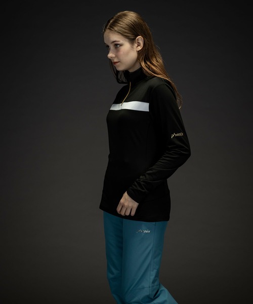 phenix(フェニックス)の「phenix(フェニックス)Gold Accent 1/2 Zip Tee ゴールドアクセントWs1/2ジップティー/Middle レディース/スキーウェア/インナー(その他トップス・レディース・ブラック/ターコイズブルー/ネイビー/コーラル/ホワイト・S/M/L)」の11枚目の写真