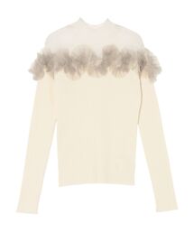 LAGUNAMOON | チュールフリルオフショルニットプルオーバー(ニット/セーター)