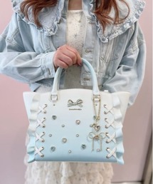 レースアップハートビジューグラデーションフラッター（小）