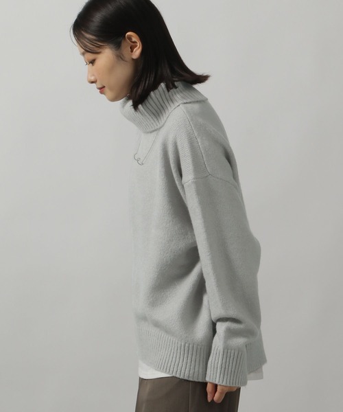 LAKOLE（ラコレ）の「7ゲージタートルニットプルオーバー / 231665（ニット/セーター・レディース・ライム/ピンク/チャコールグレー/グレー・FREE）」の13枚目の写真