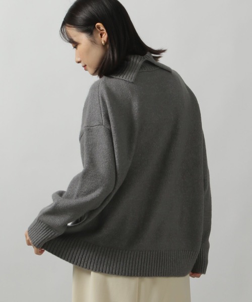 LAKOLE（ラコレ）の「7ゲージタートルニットプルオーバー / 231665（ニット/セーター・レディース・ライム/ピンク/チャコールグレー/グレー・FREE）」の9枚目の写真