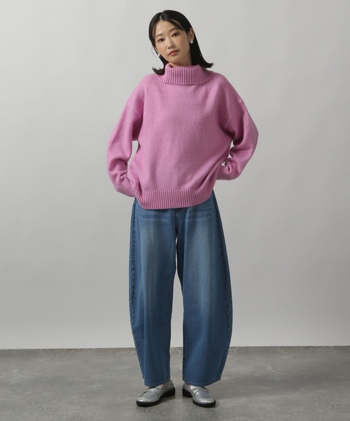 LAKOLE（ラコレ）の「7ゲージタートルニットプルオーバー / 231665（ニット/セーター・レディース・ライム/ピンク/チャコールグレー/グレー・FREE）」の21枚目の写真