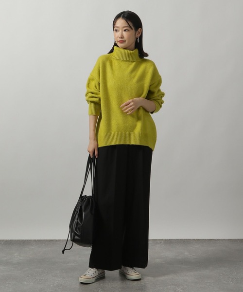 LAKOLE（ラコレ）の「7ゲージタートルニットプルオーバー / 231665（ニット/セーター・レディース・ライム/ピンク/チャコールグレー/グレー・FREE）」の15枚目の写真