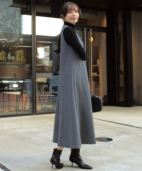 INCEDE(インシード)の「キルトカットワンピース(ワンピース・レディース・チャコールグレー/オフホワイト/ブラック・LL/L/M)」の22枚目の写真