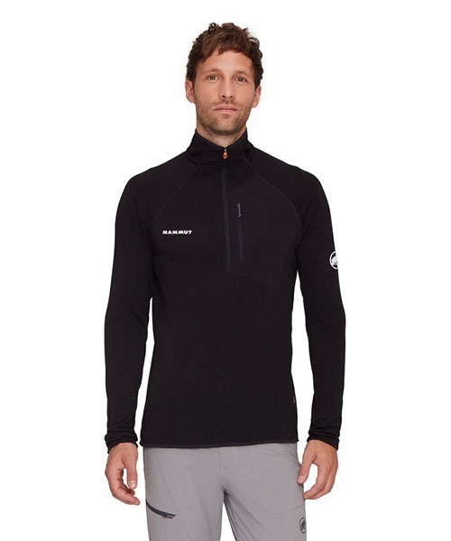 Mammut(マムート)の「エナジー ライト ミッドレイヤー ハーフ ジップ プル アジアンフィット メン / Aenergy Light ML Half Zip Pull AF Men(Tシャツ/カットソー・メンズ・ブラック・MEDIUM/SMALL/LARGE/X-LARGE)」の4枚目の写真