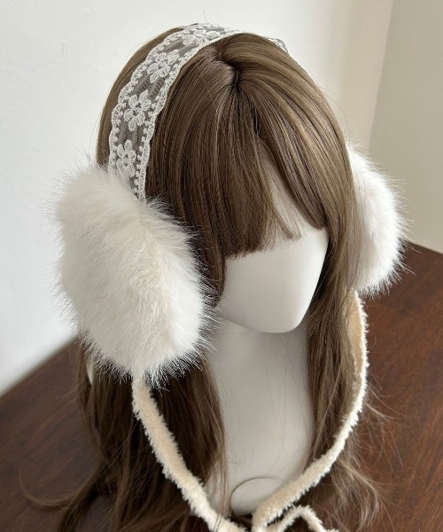 LAMPOON】レースファーイヤーマフ（イヤーマフ）｜almo（アルモ）の