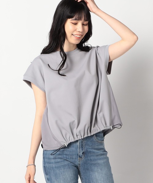 Grand PARK(グランドパーク)の「ドルマン切替え ドロストプルオーバー(その他トップス・レディース・ホワイト/ライトグレー/ネイビー/ブラック・FREE)」の3枚目の写真