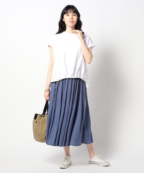 Grand PARK(グランドパーク)の「ドルマン切替え ドロストプルオーバー(その他トップス・レディース・ホワイト/ライトグレー/ネイビー/ブラック・FREE)」の5枚目の写真