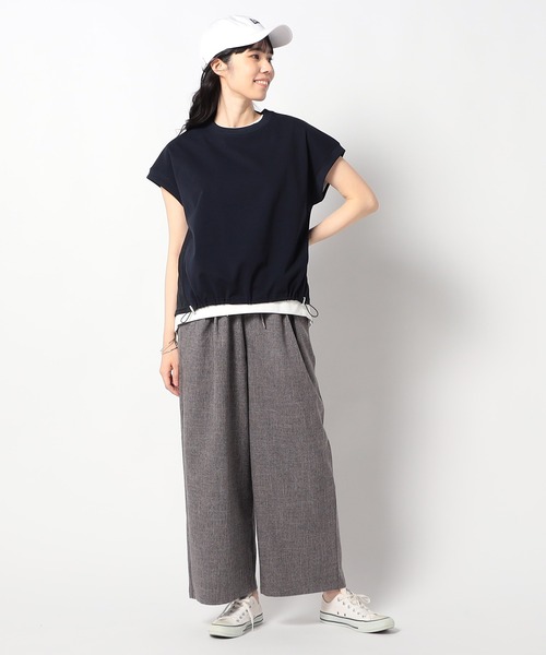 Grand PARK(グランドパーク)の「ドルマン切替え ドロストプルオーバー(その他トップス・レディース・ホワイト/ライトグレー/ネイビー/ブラック・FREE)」の19枚目の写真