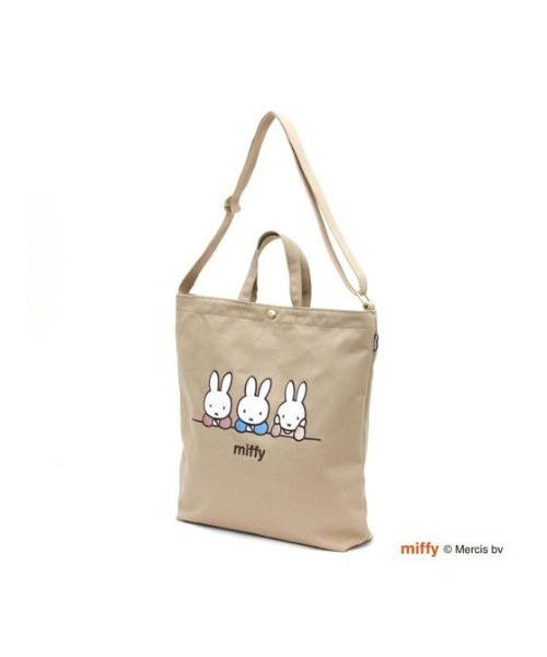 Miffy（ ミッフィー）の「ミッフィー 2WAY帆布トートショルダー ベージュミッフィートリオ SIFF（トートバッグ・メンズ・マルチ・FREE）」の2枚目の写真
