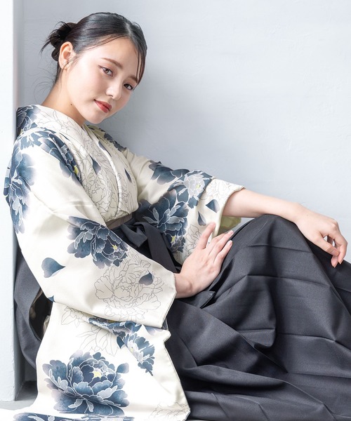 SOUBIEN(ソウビエン)の「floroレディース袴4点セット (着物・襦袢・下帯・袴)(着物・レディース・ブルー系その他/ホワイト系/ホワイト系1/ブラウン系/ブラウン系1/ブラウン系2/ベージュ系/ベージュ系1/ブルー系/ブルー系1/ブルー系2/レッド系・SS/S/M/L/LL)」の9枚目の写真