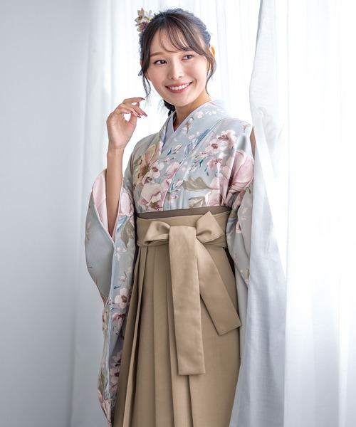 SOUBIEN(ソウビエン)の「floroレディース袴4点セット (着物・襦袢・下帯・袴)(着物・レディース・ブルー系その他/ホワイト系/ホワイト系1/ブラウン系/ブラウン系1/ブラウン系2/ベージュ系/ベージュ系1/ブルー系/ブルー系1/ブルー系2/レッド系・SS/S/M/L/LL)」の8枚目の写真