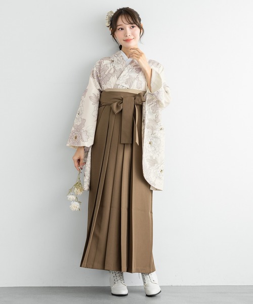 floroレディース袴4点セット （着物・襦袢・下帯・袴）（着物 
