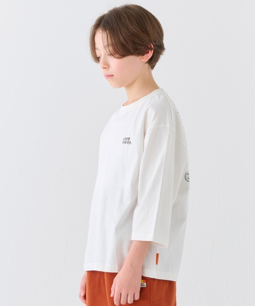 KRIFF MAYER Kid's Collection（クリフメイヤーキッズコレクション）の「【綿100％】楽LUCK-七分袖T（ランドリー）（Tシャツ/カットソー・キッズ・オフホワイト/ブルーグリーン/パープル/チャコール・150/120/170/160/140/130）」の7枚目の写真