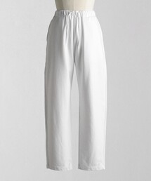 LOEFF／ロエフ〈日本製〉コットンツイル2タックパンツ　綿ワイドパンツ白00 LOEFF（ロエフ）の「＜LOEFF（ロエフ）＞ コットンツイル 2