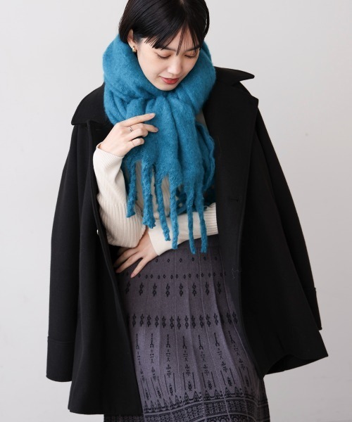 Bou Jeloud(ブージュルード)の「ストール・マフラー(マフラー・レディース・オレンジ/ブルー/ミント・ONESIZE)」の7枚目の写真