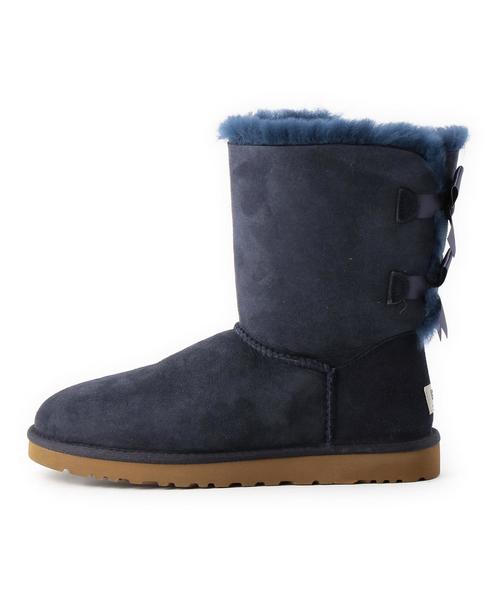 UGG Australia（アグオーストラリア）の「アグ/UGG WBaileyBow Short（ブーツ・レディース・ブラック/ネイビー・8/6/7）」の3枚目の写真