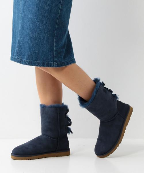UGG Australia（アグオーストラリア）の「アグ/UGG WBaileyBow Short（ブーツ・レディース・ブラック/ネイビー・8/6/7）」の10枚目の写真