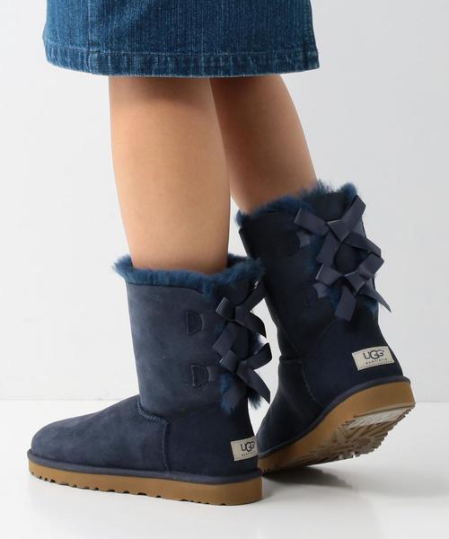 UGG Australia（アグオーストラリア）の「アグ/UGG WBaileyBow Short（ブーツ・レディース・ブラック/ネイビー・8/6/7）」の11枚目の写真