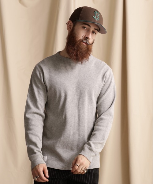 Schott(ショット)の「Schott/ショット/HONEYCOMB WAFFLE T-SHIRT/ハニカム ワッフル Tシャツ(Tシャツ/カットソー・メンズ・ホワイト/ブラック/グレー・S/M/L/XL)」の1枚目の写真